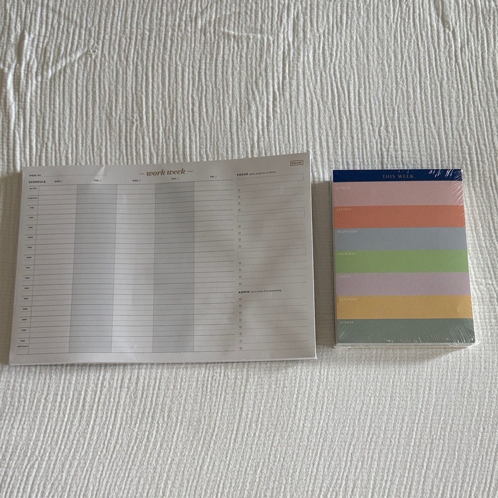 Weekly Planner and Notepad Set NWT